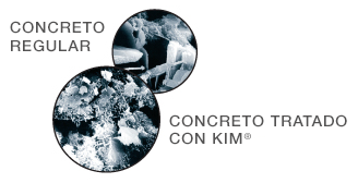 Concrete treated with Kryton's KIM crystalline admixture